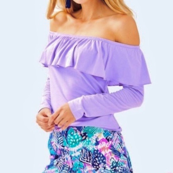 🎀Lilly Pulitzer Long Sleeve Ruffle Top🎀 - Picture 8 of 9
